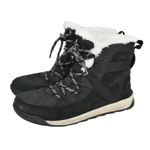 Sorel Whitney II Flurry Waterproof  Boot Suede Insulated Black Size 8 - Picture 8 of 14